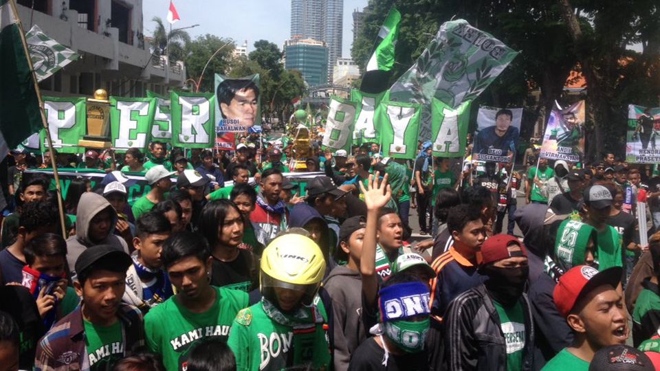 Aksi Parade Bela Persebaya. Copyright: &copy; @Narendrabakrie